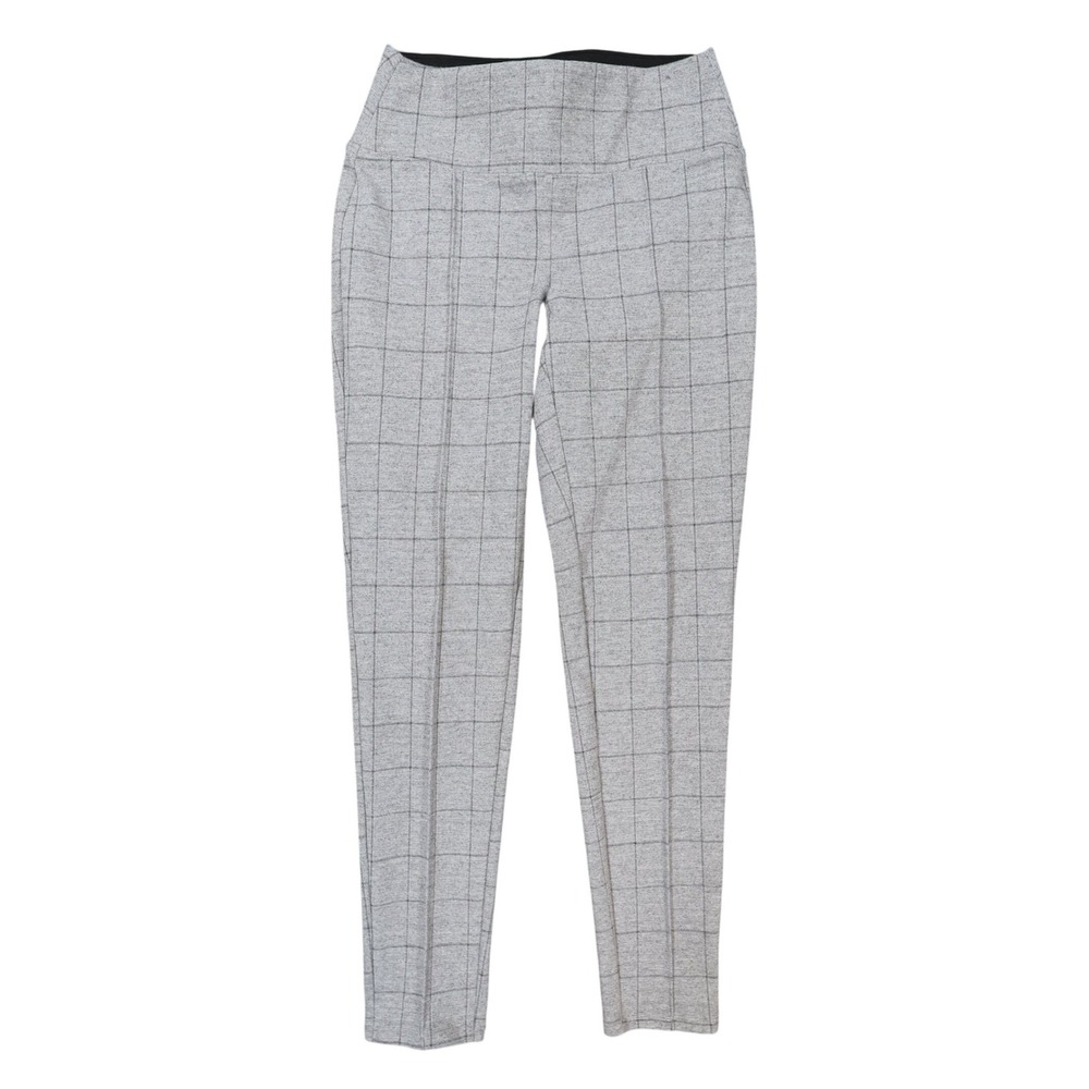 Nine West Legging Women S Gray Excellent Plaid Windowpane High Rise Pants